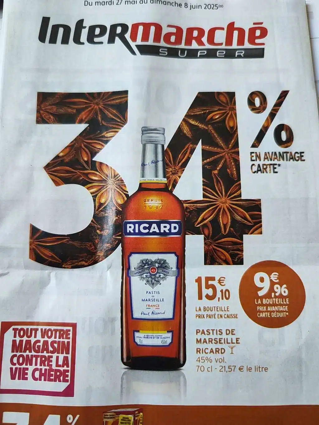 prix promo apéritif anisé bouteille 70cl
