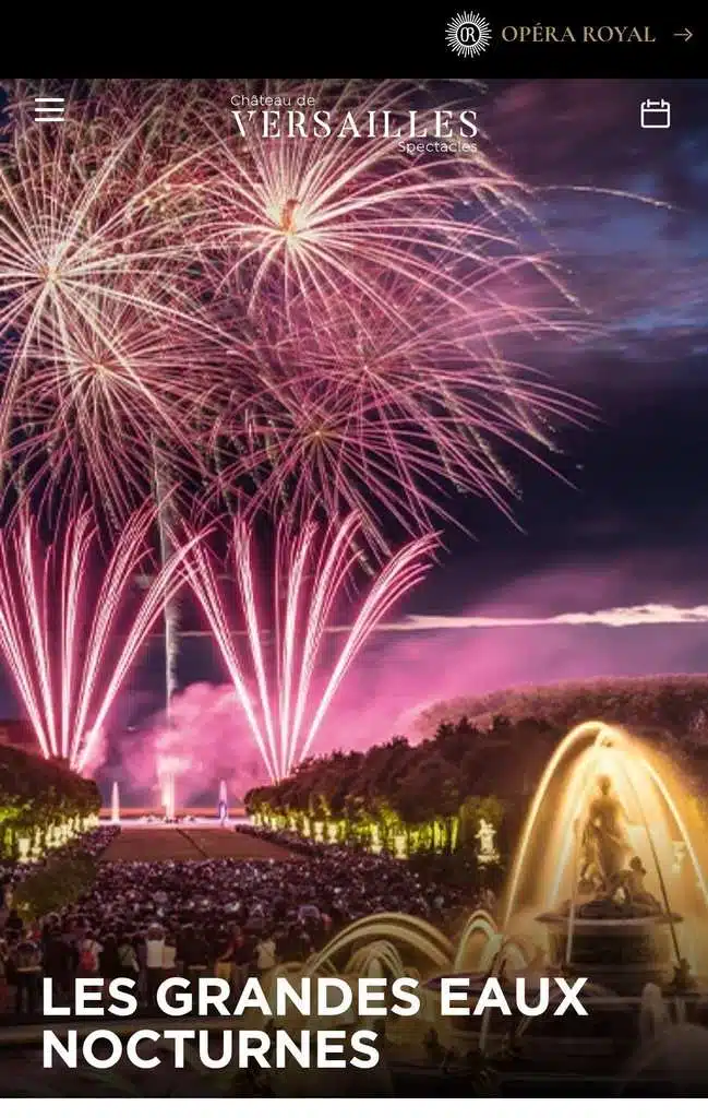 événement nocturne jardins château Versailles été
