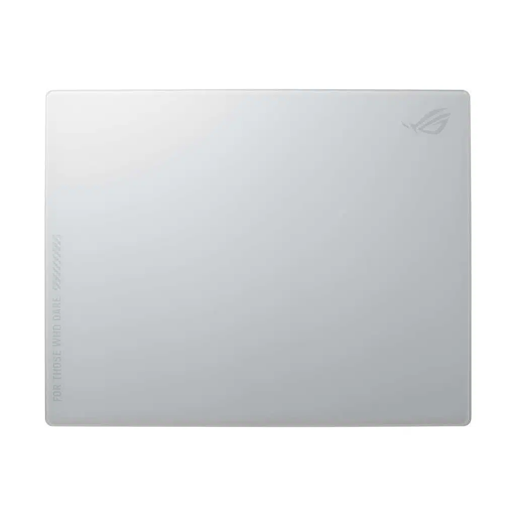 Tapis souris Asus ROG Moonstone Ace L en verre trempé 50x40 cm avec base silicone anti-dérapante