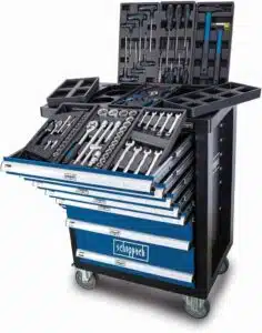 Servante d'atelier Scheppach TW1100 avec 71 outils - rangement et mobilité
