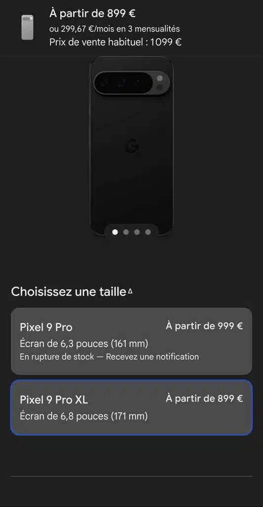 Pixel 10 Pro XL Google France smartphone image