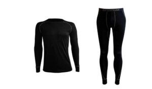 Sous-vêtements thermiques homme Caterpillar noir, bambou 95% viscose et 5% élasthanne, Lidl