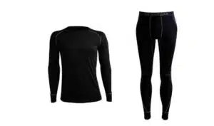 Sous-vêtements thermiques homme Caterpillar noir, bambou 95% viscose et 5% élasthanne, Lidl