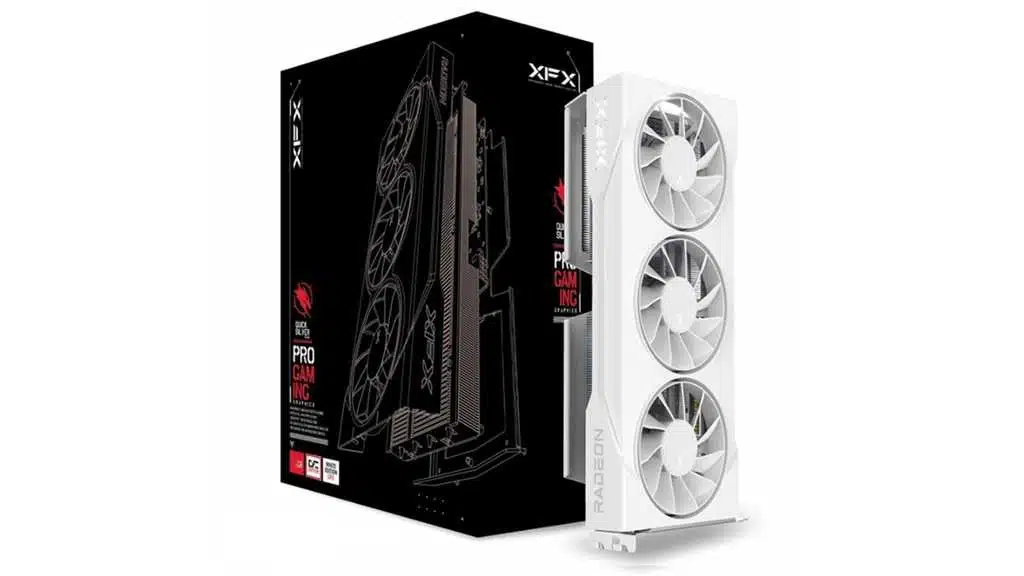 Carte graphique XFX RX 9060 XT Swift OC White 16 Go RDNA4 avec refroidissement triple ventilateur et design blanc
