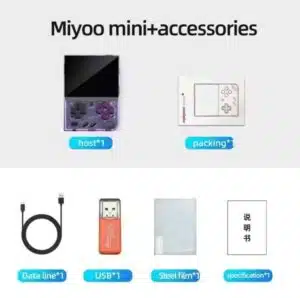 Miyoo Mini Plus Purple – console rétro portable 3,5 pouces sans jeux inclus