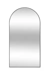 Miroir AGNES noir 177x91 cm en aluminium et verre de sécurité pour salon ou entrée