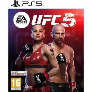 Image du disque physique UFC 5 PS5 édition France avec Seamless Submissions et ralentis KO