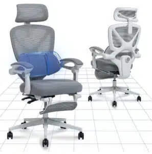 Chaise ergonomique OC4 Pro Flexispot avec soutien lombaire, dossier inclinable 135°, appui-tête 3D, accoudoirs synchronisés