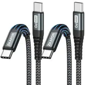 Câble USB-C ZKAPOR 2m 240W PD 3.1, tresse nylon et connecteurs renforcés