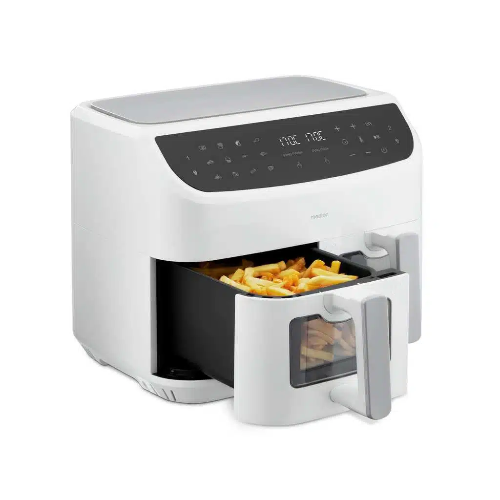 Friteuse à air Medion P20 XXL – double compartiments, 8,7 L, cuisson 360°