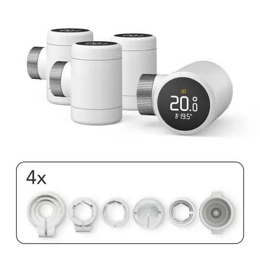 Pack Tado 4 têtes thermostatiques - contrôle intelligent des radiateurs et économie d'énergie