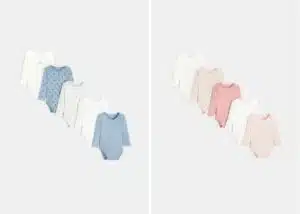 Body manches longues bébé Okaïdi Obaïbi lot de 5 – coton doux et fermeture pression