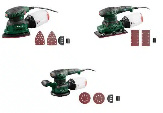 Ponceuse Parkside 270W au choix pour bois métal et peinture avec 6 vitesses et aspiration intégrée