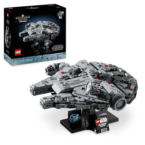 Set LEGO Star Wars Millennium Falcon 75375 à assembler et exposer en France, 921 pièces, support 25e anniversaire