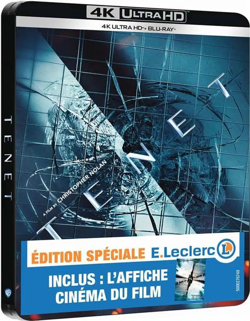 Tenet Blu-ray 4K UHD Steelbook édition limitée avec poster A2 - E.Leclerc