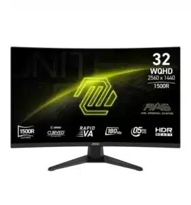 Moniteur MSI MAG 321CQF E18 31,5'' WQHD Rapid VA 180 Hz avec courbure 1500R et HDR