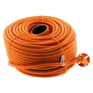 Rallonge Zenitech 16A 50m orange FR extérieur 230V