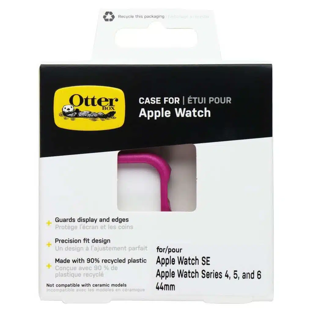 Coque OtterBox All Day Bumper rose foncé pour Apple Watch 44mm