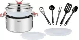 Ensemble Tefal Opti'Space 13 pièces compatible induction avec rangement optimisé
