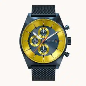 Montre Detomaso D10 Chronograph 43 mm en acier 316L, mouvement Seiko VD50, étanche 5 ATM