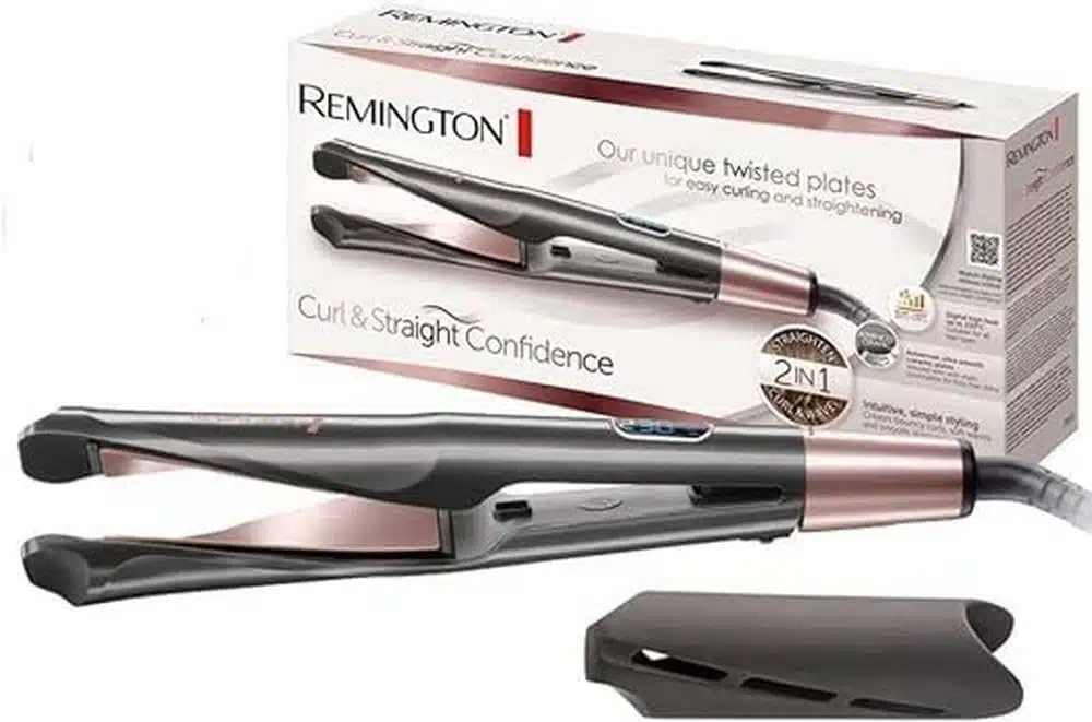 Fer à lisser Remington S6606B 2 en 1 – tourmaline céramique, réglages 150-230°C, préchauffage 30 secondes