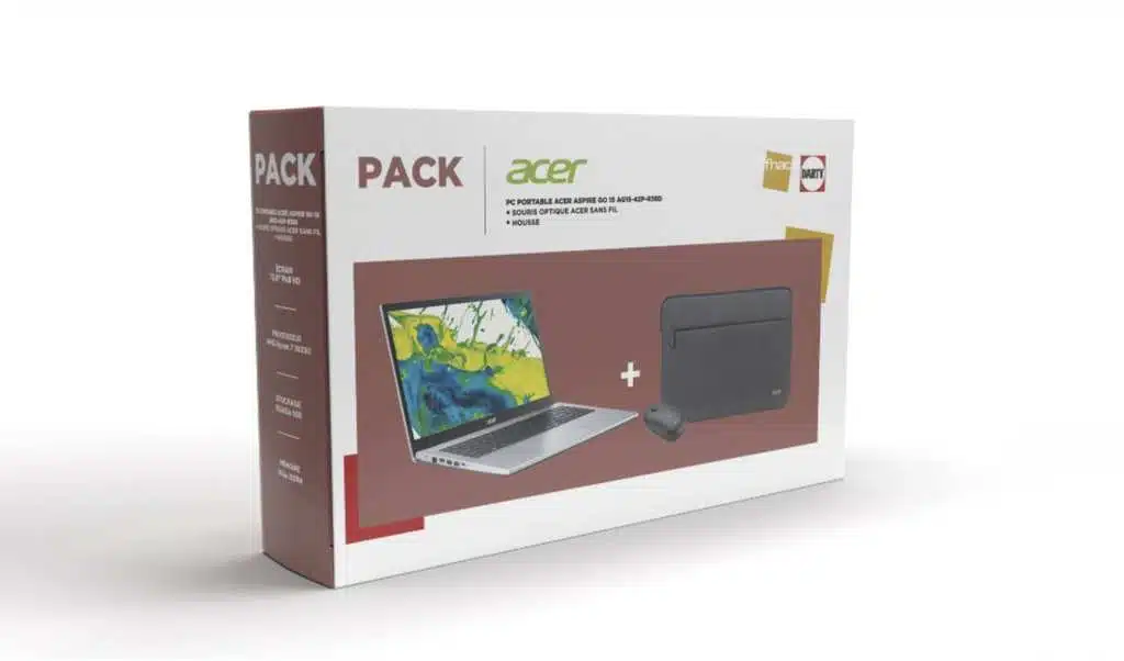 Acer Aspire Go 15 Pack Argent - ordinateur portable 15,6 pouces Ryzen 7 16 Go RAM 1 To SSD