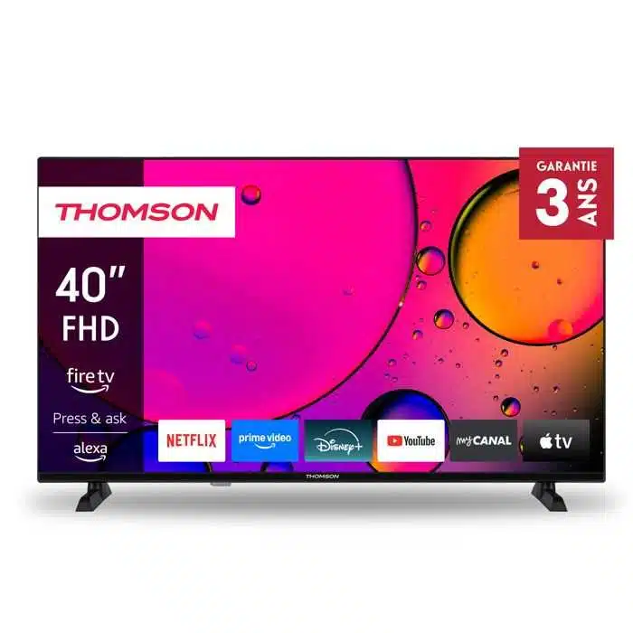 Aperçu du téléviseur Thomson 40 pouces LED FHD avec Fire TV intégré - HDR10, AirPlay, Dolby Audio