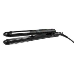 Rowenta Liss & Curl 2 en 1 - lisseur et boucleur avec écran LCD, plage 95-230°C, ionique anti-statique, noir/or