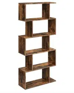 Étagère VASAGLE LBC62BX 5 niveaux marron - rangement moderne pour salon et bureau