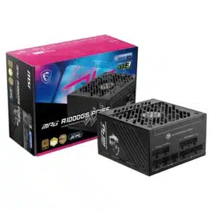 Alimentation MSI MPG A1000GS 1000W PCIe 5.0, 80 PLUS Gold, modulaire, refroidissement silencieux