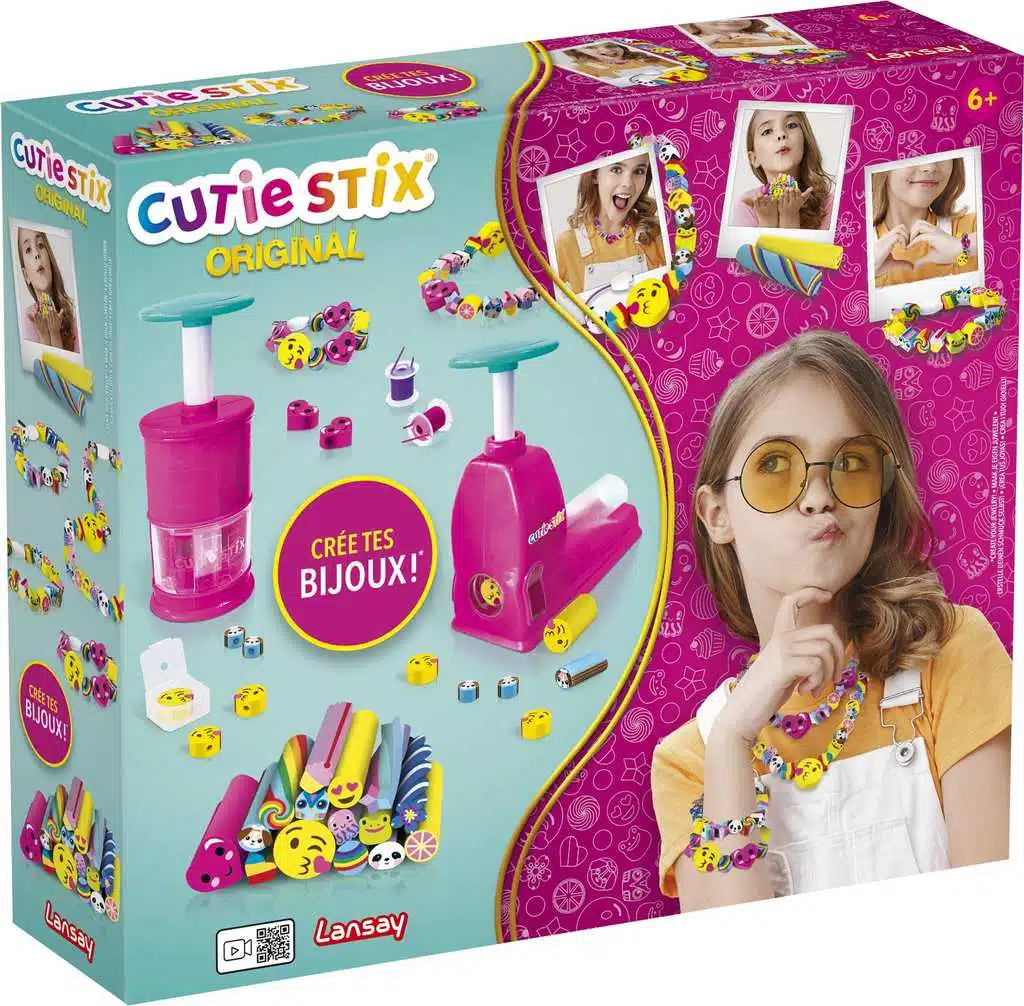 Bracelets enfants Lansay CUTIE STIX Original kit création perles colorées sécurité