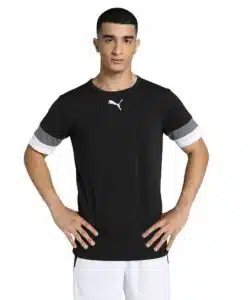 PUMA TeamRISE Jersey – performance et confort, dryCELL, manches mesh et logo sur la poitrine