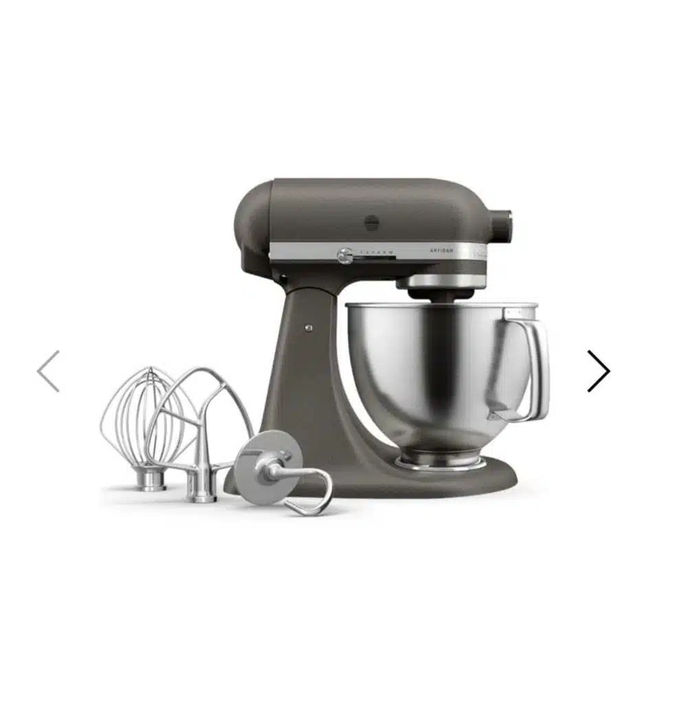 Robot pâtissier KitchenAid Artisan By You 4,7L Gris Impérial avec bol à pain et gravure offerte