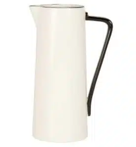 Pichet en gres Louisa 0,9L blanc et noir - Maisons du Monde, Halles