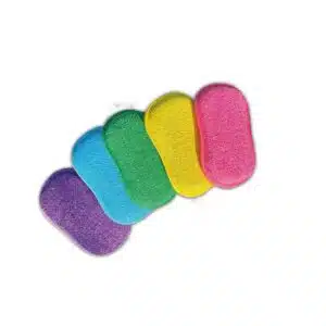 Éponge double-face réutilisable MYBO TV lot de 5 – face grattante et microfibre, lavage 60°C