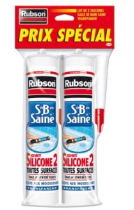 Lot de 2 tubes silicone Rubson transparent - Paris