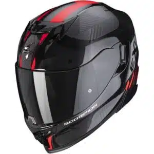 Casque intégral sport-touring Scorpion Exo-520 Evo Air Laten Noir et Rouge - promo Dafy Moto