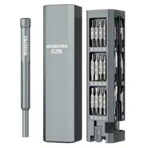 Tournevis de Précision 60 en 1 Workpro – kit compact et robuste avec embouts magnétiques et rangement sûr