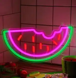 Panneau néon pastèque lumineux pour maison, chambre, bar et fête