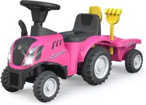 Tracteur jouet rose New Holland T7 Jamara pour enfants - dimensions 91 x 29 x 44 cm