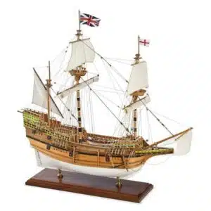 Maquette Mayflower Amati 1:60 kit en France - boîte de montage, quille et décorations