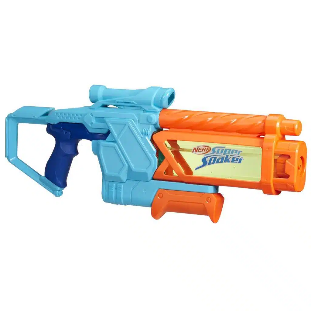 Blaster à eau Nerf Super Soaker Mega Dunk-Fill avec réservoirs translucides de 1005 ml pour jeux d'eau en extérieur