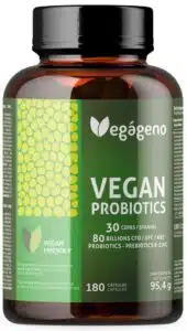 Probiotique vegan pour flore intestinale - 180 gélules sans lactose et sans soja