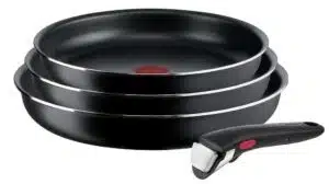 Ensemble de 3 poêles Tefal Ingenio Easy On avec manches amovibles et revêtement titane antiadhésif