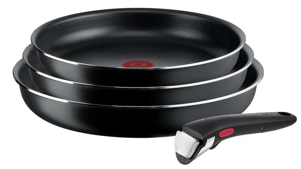 Ensemble de 3 poêles Tefal Ingenio Easy On avec manches amovibles et revêtement titane antiadhésif