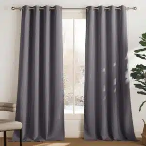 Rideaux thermiques Pony Dance 140x250 gris pour fenêtres - isolation et économie d'énergie