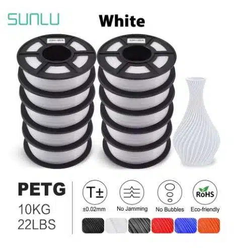 SUNLU PETG 10x1kg livré depuis l'Allemagne – impression 3D fiable et économique