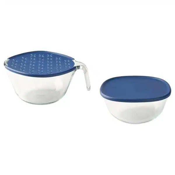 Bol en verre avec couvercle Sumpcypress – lot de 2, pratique et hermétique