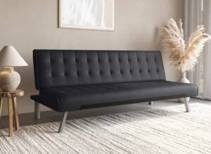 Banquette clic-clac capitonnée Kedy Paris canapé-lit 180x93 cm couchage 180x93 cm
