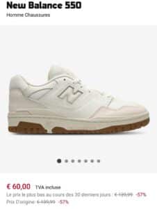 Nouvelle Balance 550 sneakers offre France